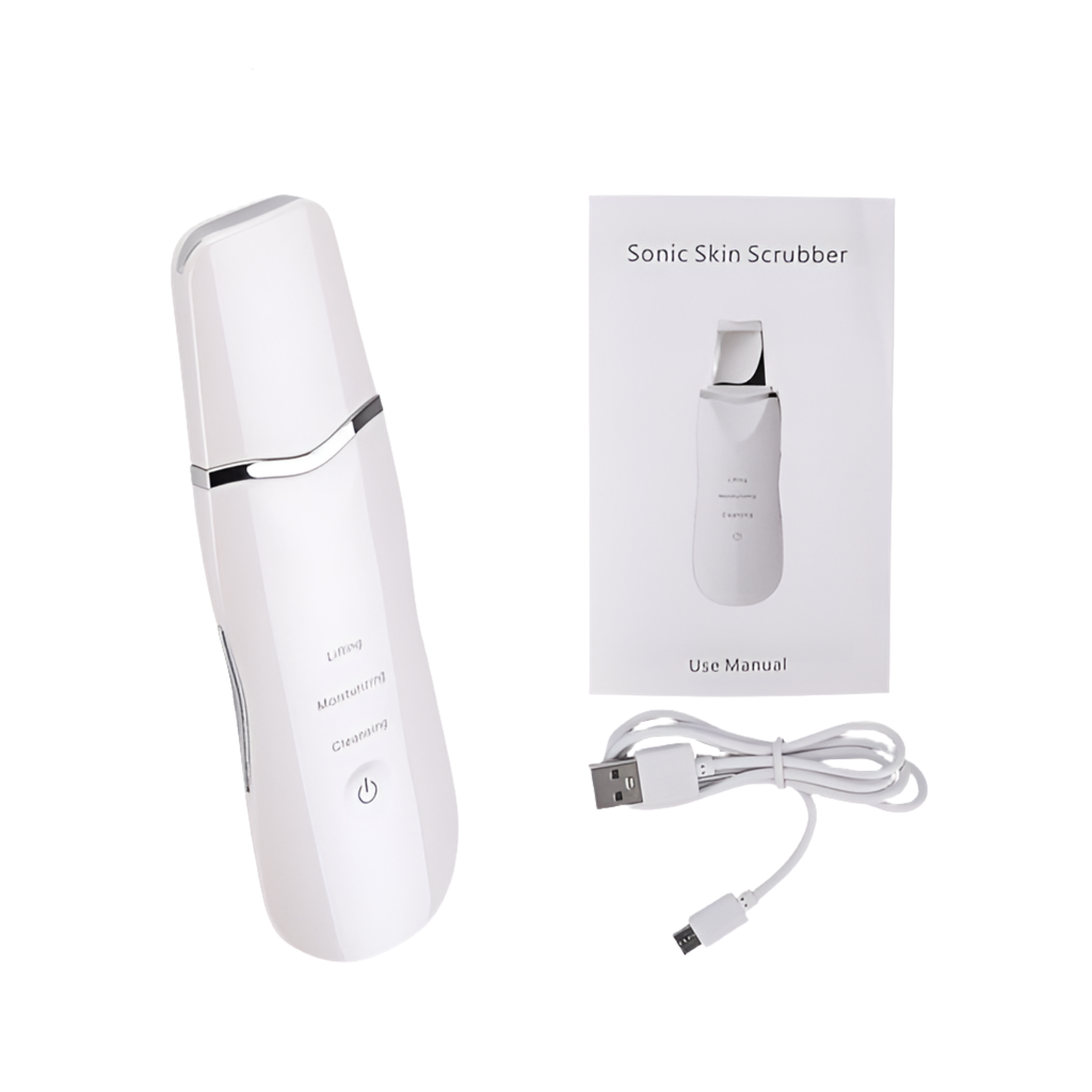 Ultrasonic deep cleaning skin scrubber