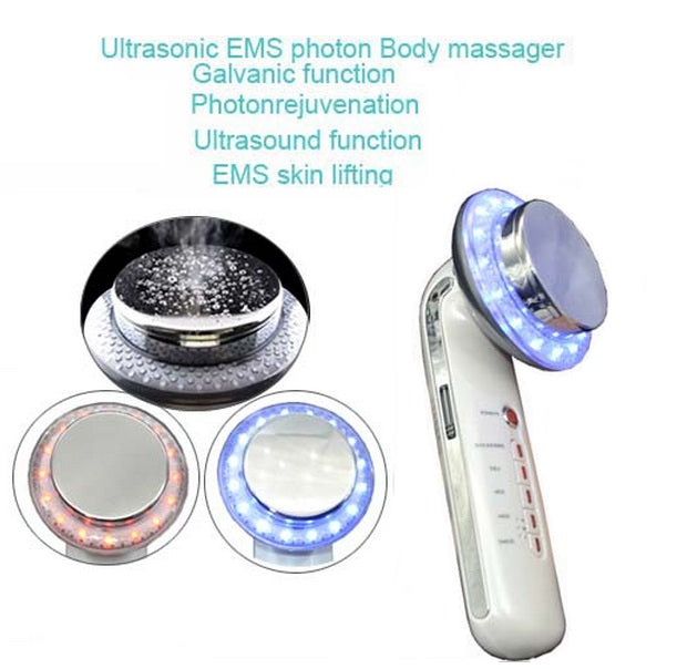 6 in 1 Electronic EMS Sonic Galvanic Body Slimming with Red/ Blue light